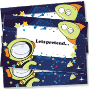 circle time discussion cards - let's pretend...