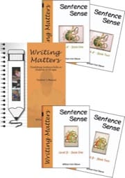 writing matters and sentence sense workbooks combo