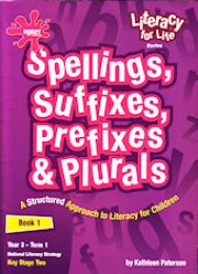 spellings, suffixes, prefixes and plurals book 1