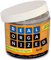 real organized in a jar