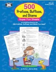500 prefixes, suffixes, and stems super fun sheets