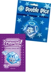 pronouns double dice add-on deck with dice