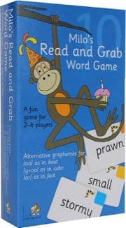 milo's read and grab word game 10, blue