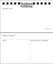 visualizing and verbalizing vocabulary cards