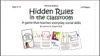 hidden rules in the classroom card game