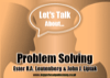let's talk about problem solving